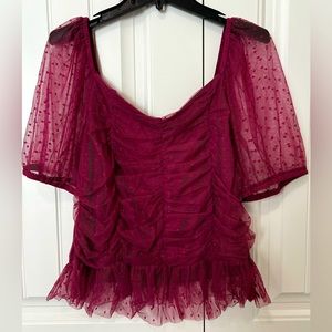 Willow purple short sleeve top